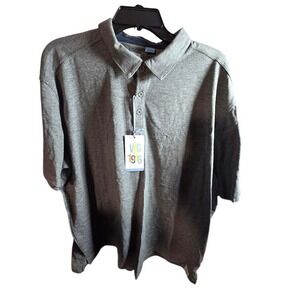 VTG 1946 Men's Gray‎ Heathered Short Sleeve Polo Shirt XXLarge